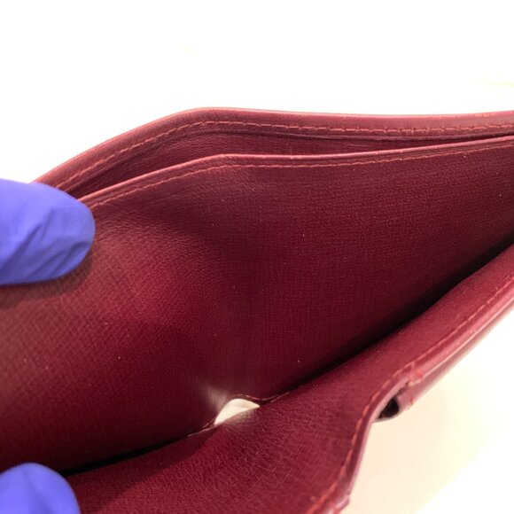 Cartier Red Leather Coin Case/Wallett Sku#84375  (Gently Used, wear) - Picture 9 of 12